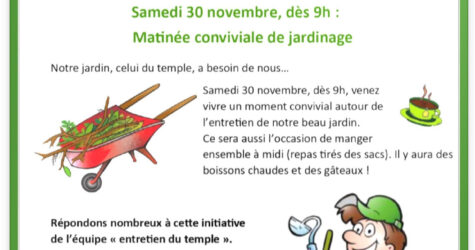 Matinée conviviale de jardinage